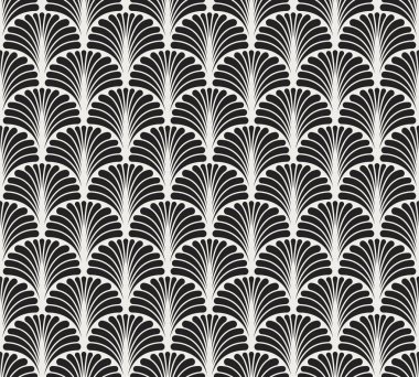 Vektör çiçek damask dikişsiz desen. Zarif soyut art nouveau arka plan. Klasik çiçek motifi doku