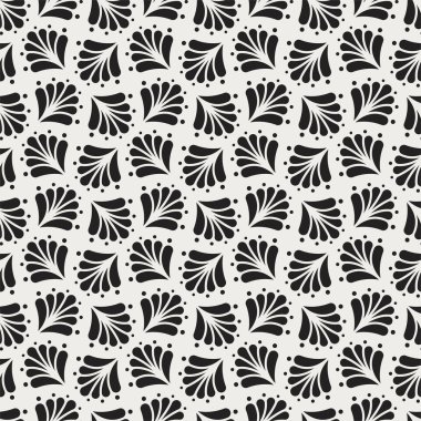 Vektör çiçek damask dikişsiz desen. Zarif soyut art nouveau arka plan. Klasik çiçek motifi doku