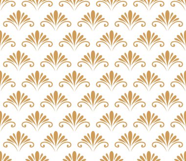 Vektör çiçek damask dikişsiz desen. Zarif soyut art nouveau arka plan. Klasik çiçek motifi doku