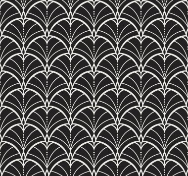 Vektör çiçek damask dikişsiz desen. Zarif soyut art nouveau arka plan. Klasik çiçek motifi doku