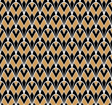 Sorunsuz Soyut Desen. Vektör Geometrik arka plan. Art Deco İllüstrasyon