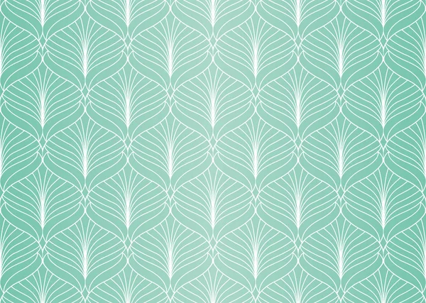 Vector Padrão Sem Costura Damasco Floral Elegante Abstrato Art Nouveau — Vetor de Stock