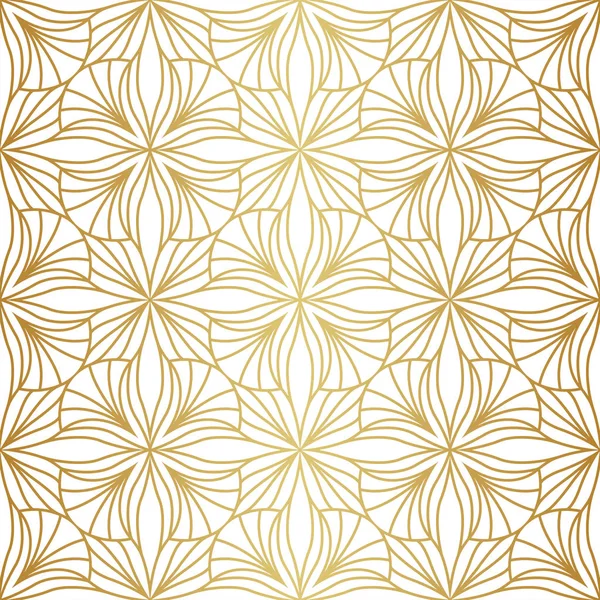 Vector Padrão Sem Costura Damasco Floral Elegante Abstrato Art Nouveau — Vetor de Stock