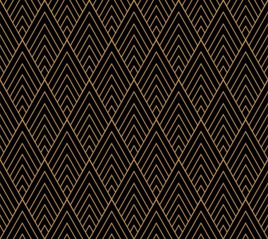 Klasik Art Deco Kusursuz Şablon. Geometrik stil dokusu. Soyut Retro Vektör Dokusu. 