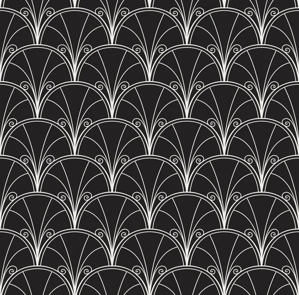 古典的なアール デコのシームレスなパターン 幾何学的なスタイリッシュなテクスチャ 概要レトロベクトルテクスチャ — ストックベクタ