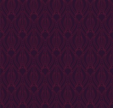 Zarif Damask Çiçeksiz Vektör Deseni. Dekoratif Çiçek İllüstrasyonu. Soyut Sanat Deko Arkaplanı