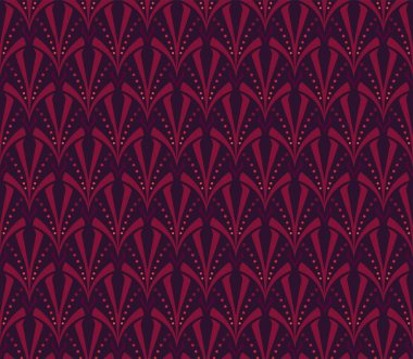 Vektör çiçek damask dikişsiz desen. Zarif soyut art nouveau arka plan. Klasik çiçek motifi doku