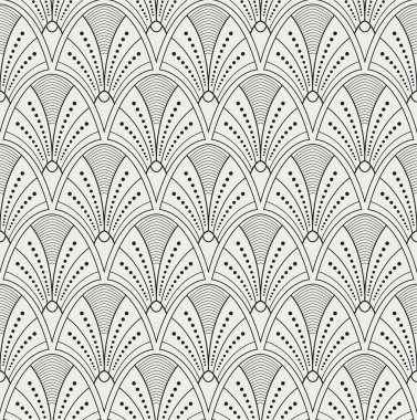 Sorunsuz Soyut Desen. Vektör Geometrik arka plan. Art Deco İllüstrasyon