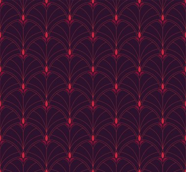 Sorunsuz Soyut Desen. Vektör Geometrik arka plan. Art Deco İllüstrasyon