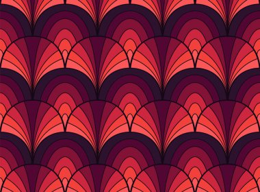 Sorunsuz Soyut Desen. Vektör Geometrik arka plan. Art Deco İllüstrasyon