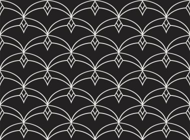 Sorunsuz Soyut Desen. Vektör Geometrik arka plan. Art Deco İllüstrasyon