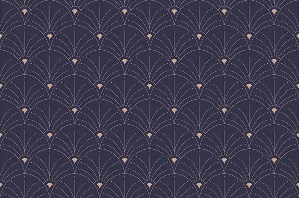 Nahtlose Abstrakte Muster Vektorgeometrischer Hintergrund Art Déco Illustration — Stockvektor