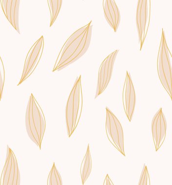 Sorunsuz Soyut Desen. Yapraklarla vektör arka plan, sonbahar teması