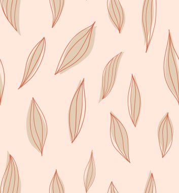 Sorunsuz Soyut Desen. Yapraklarla vektör arka plan, sonbahar teması