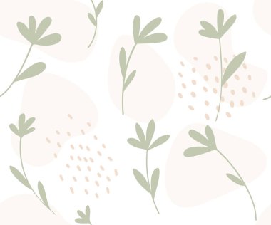 Sorunsuz Soyut Desen. Yapraklarla vektör arka plan, sonbahar teması