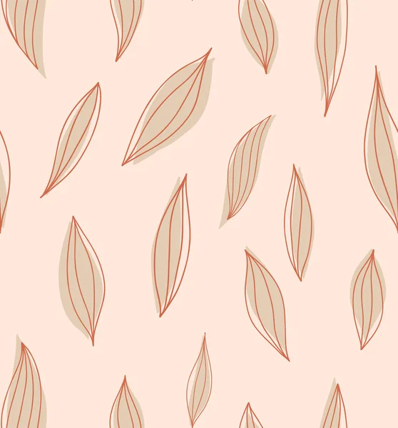 Sorunsuz Soyut Desen. Yapraklarla vektör arka plan, sonbahar teması