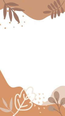 Ağaçlı bir el çizimi kart