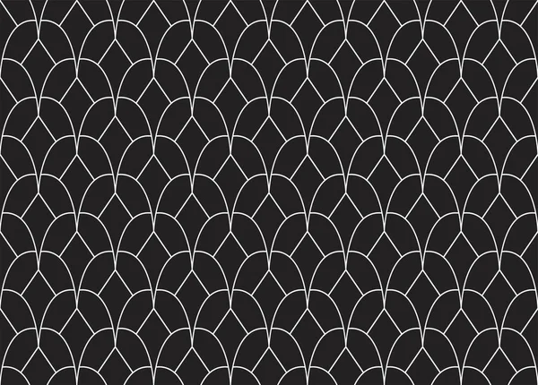 Neutrale Naadloze Lineaire Patroon Tegelbaar Geometrische Overzicht Sierlijke Vintage Bloeien — Stockvector