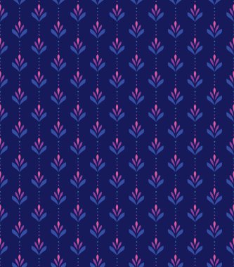 Zarif Damask Çiçeksiz Vektör Deseni. Dekoratif Çiçek İllüstrasyonu. Soyut Sanat Deko Arkaplanı.