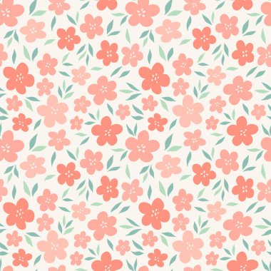 Çiçeksiz vektör deseni. Klasik botanik geçmişi. Küçük çiçekli son moda illüstrasyon.