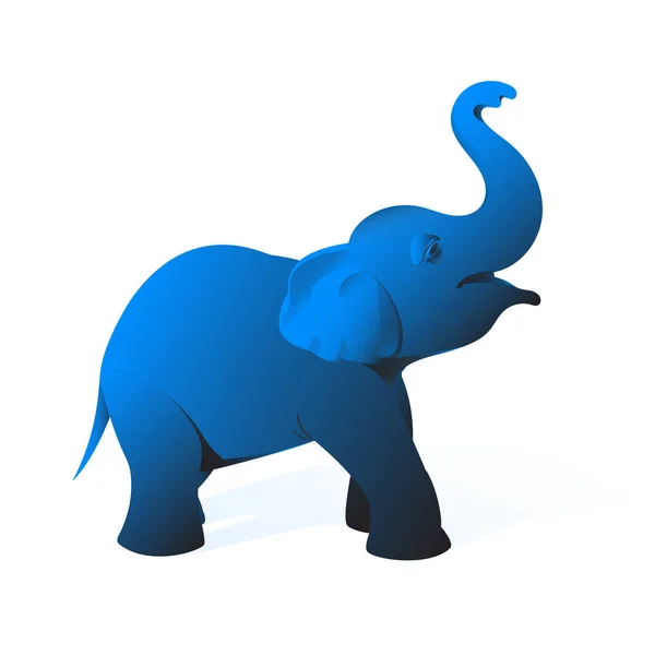 Elefante azul Abstração —  Vetores de Stock