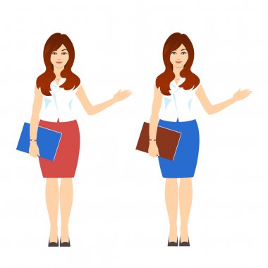 Kız ofis çalışanı.