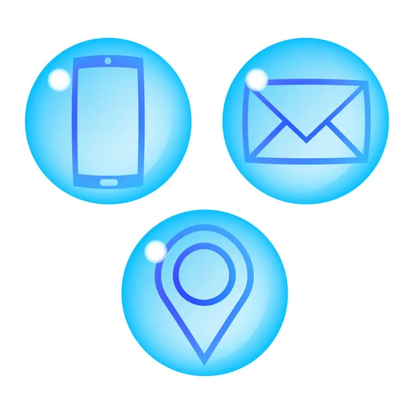 Three drops icons — Stock Vector