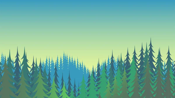 Forêt de conifères — Image vectorielle