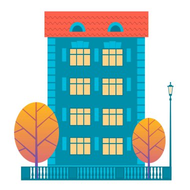 Şehir sonbahar manzarası