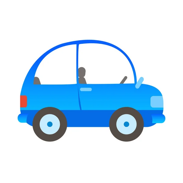 Blue passenger car without people — Stock Vector