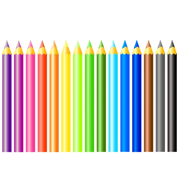 Set of color art pencils — Stock Vector