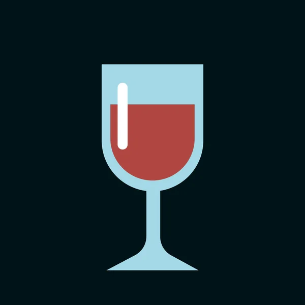Una Copa Vino Tinto Sobre Fondo Oscuro Una Bebida Alcohólica — Vector de stock