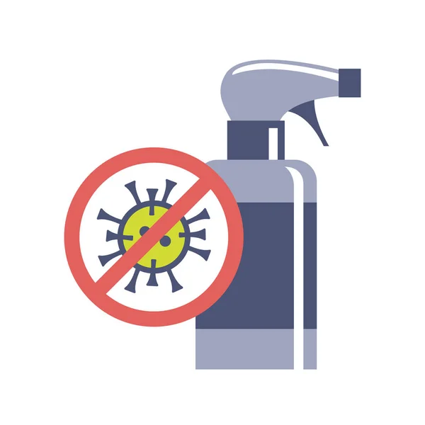 Spray Séptico Contra Infecção Por Coronavírus Prevenção Doença Covid Tratamento — Vetor de Stock