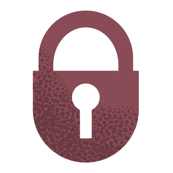 Silhouette Closed Padlock Security Safety Symbol Vector Isolated Icon — Stock Vector