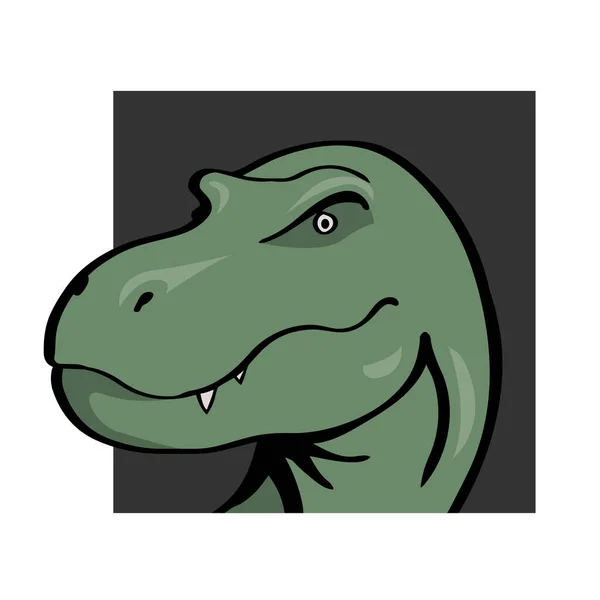 Голова Ужасного Тираннозавра Хищными Глазами Доисторическое Животное Векторная Иллюстрация — стоковый вектор