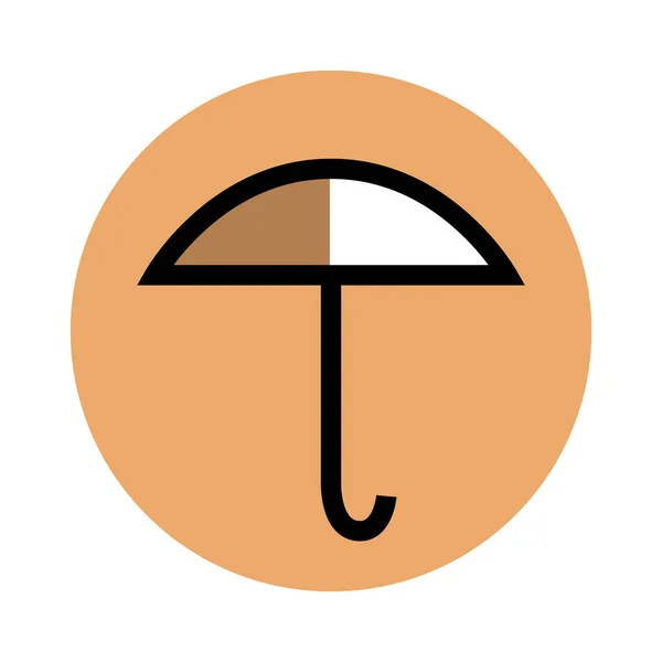 Icône Parapluie Ouverte Protection Contre Pluie Chaleur Illustration Vectorielle Isolée — Image vectorielle