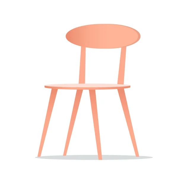 背もたれのエレガントな木製の椅子 カフェやホームインテリア ベクトル分離図 — ストックベクタ