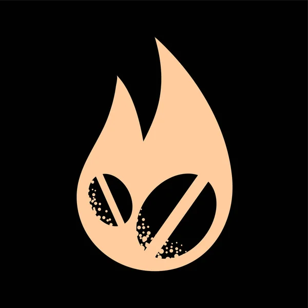 Ikona Palonymi Ziarnami Kawy Symbol Orzeźwiającego Napoju Brązowy Obiekt Odizolowany — Wektor stockowy