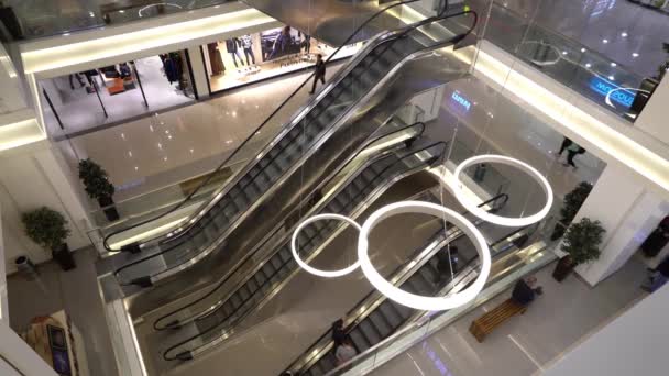 Modern Bevásárlóközpont Vásárlók Törökország Isztambul — Stock videók