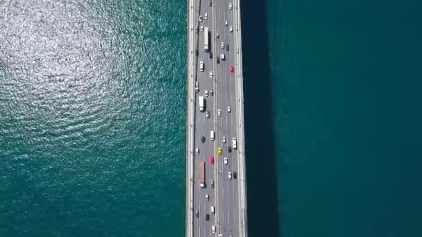 Istanbul Aziatische Bosporus Brug Zijzeezicht — Stockvideo