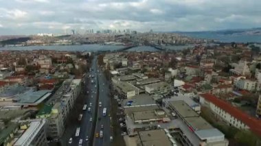 Istanbul Şehir Türkiye'ye havadan görünümü. 