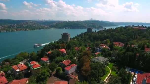Aerial View Modern Buildings Istanbul City Turkey — Stock Video