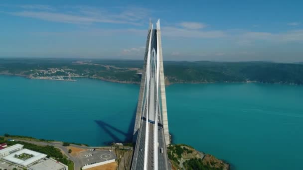 Estambul Lado Asiático Bósforo Puente Vista Mar — Vídeos de Stock