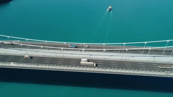 Luftbild Autos Auf Der Straße Verkehr Istanbul Türkei — Stockvideo