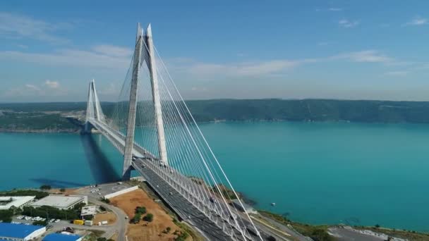 Istanbul Asiatico Lato Bosforo Ponte Vista Mare — Video Stock