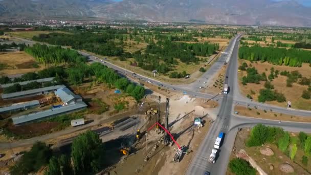 Construction Site Aerial Shots — Stock Video