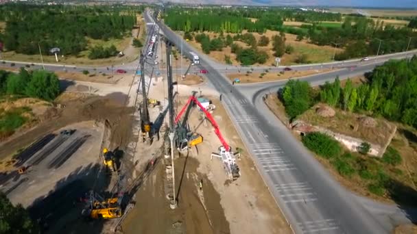 Construction Site Aerial Shots — Stock Video