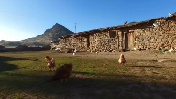 Mountain Village Peru Homes Village — Vídeo de Stock