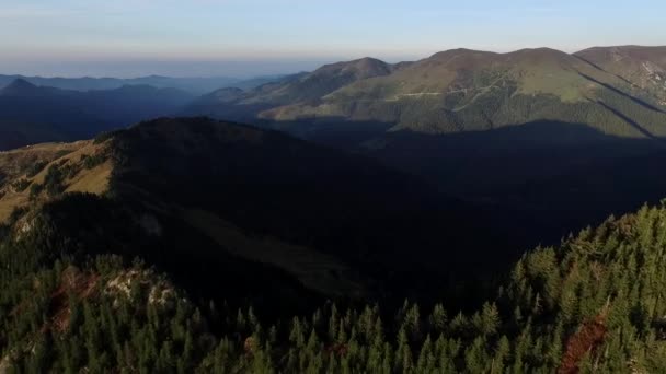 Chaîne Montagne Aérienne Avec Forêts — Video