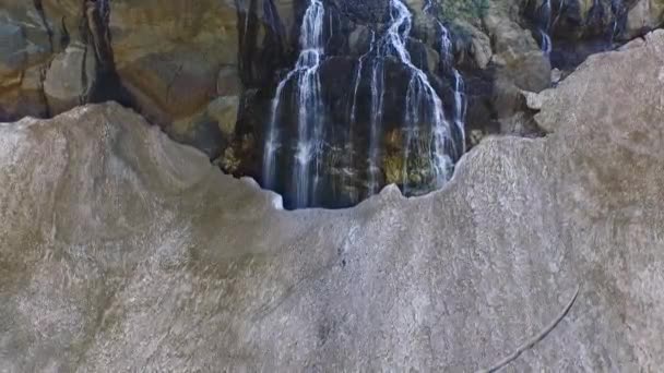 冰川和瀑布 土耳其 哈卡里 — 图库视频影像